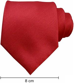 Plain Fishbone Ties - Red